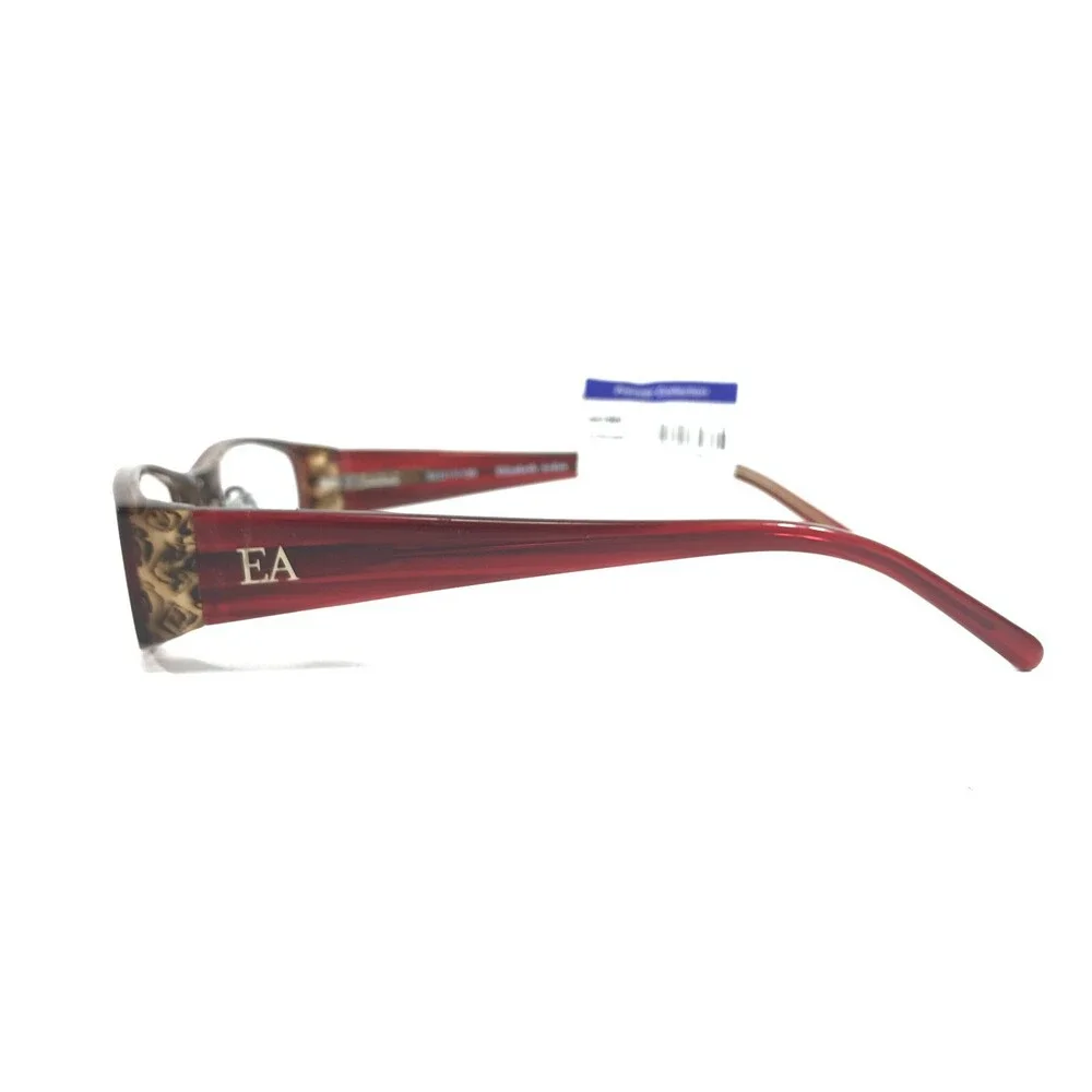 Elizabeth Arden EA 1902A-3 Eyeglasses Frames Brown Red Round Oval Full Rim 130